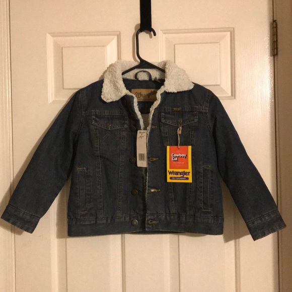 NEW! Wrangler Sherpa Lined Denim Jacket (Youth) - Picture 2 of 11